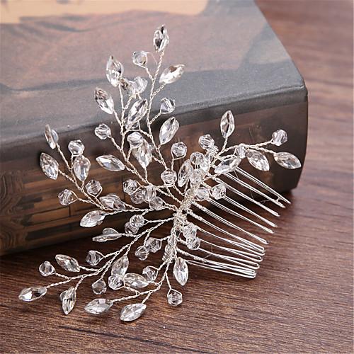 

Crystal / Rhinestone Hair Combs with Crystal / Crystals / Rhinestones 1 Piece Wedding Headpiece