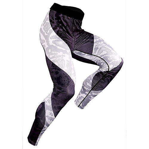 

JACK CORDEE Men's Running Tights Leggings Tights Leggings Elastane Winter Fitness Gym Workout Running Quick Dry Moisture Absorbent Sport Stripes Fuchsia Grey Green / High Elasticity