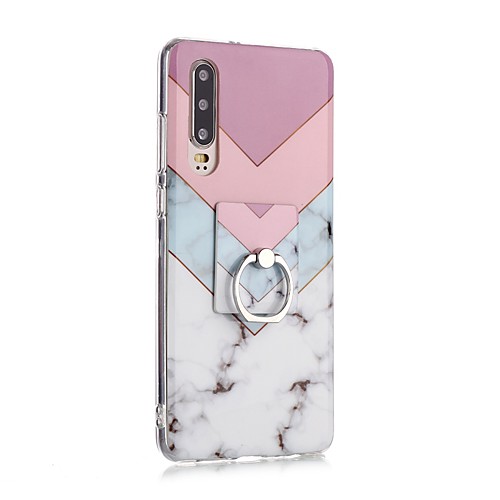 

Case For Huawei Huawei P30 / Huawei P30 Pro / Huawei P30 Lite Ring Holder / Ultra-thin / Pattern Back Cover Marble TPU