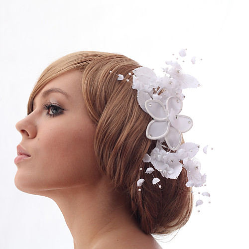 

Rhinestone / Fabrics Flowers with Rhinestone / Floral 1 Piece Wedding Headpiece