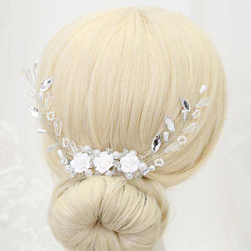 

Crystal / Imitation Pearl / Paillette Headdress with Crystal / Imitation Pearl / Paillette 1 Piece Wedding Headpiece