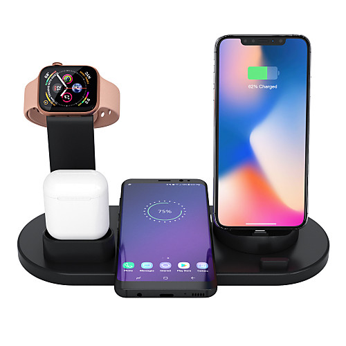 

3 In 1 Wireless Charger Apple Airpods Charger Apple Watch Stand Fast Multiple Device Wireless Charging Station Compatible With Iphone 11 Pro Max/X / Xr / Xs Max / 8/7/6 / Samsung /Huawei