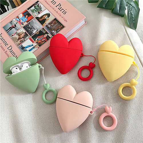 

Earphone case For AirPods case cute Love heart Pocket Monsters Silicone case For Apple Airpods 2 Headphone Finger Ring Strap