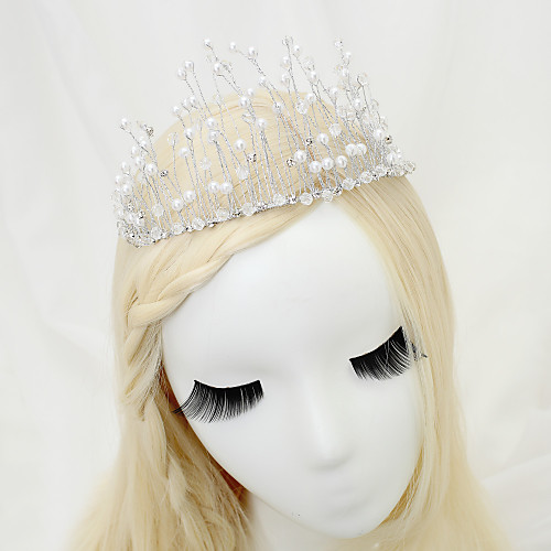 

Crystal / Imitation Pearl / Rhinestone Headdress with Rhinestone / Crystal / Imitation Pearl 1 Piece Wedding Headpiece