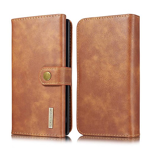 

Case For Samsung Galaxy Note 9 / Note 8 / Samsung Note 10 Wallet / Card Holder / with Stand Full Body Cases Solid Colored Genuine Leather