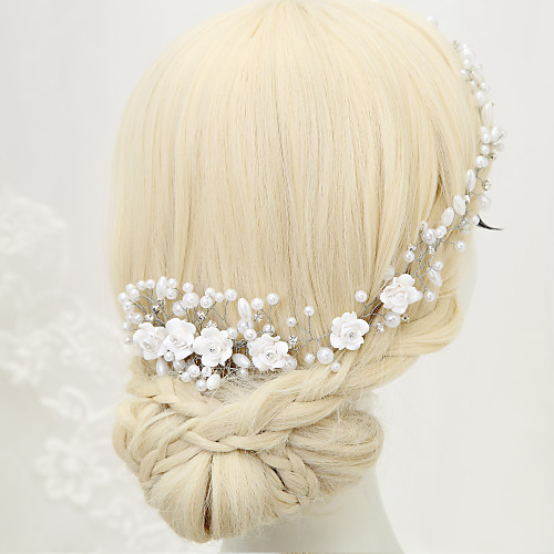 

Imitation Pearl / Rhinestone Headdress with Imitation Pearl 1 Piece Wedding / Special Occasion Headpiece