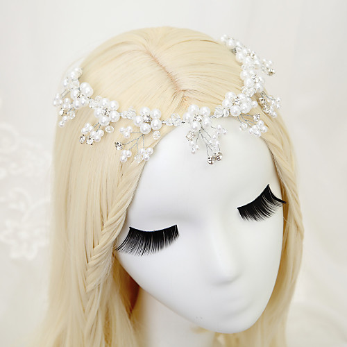 

Crystal / Imitation Pearl / Rhinestone Headdress with Rhinestone / Crystal / Imitation Pearl 1 Piece Wedding Headpiece