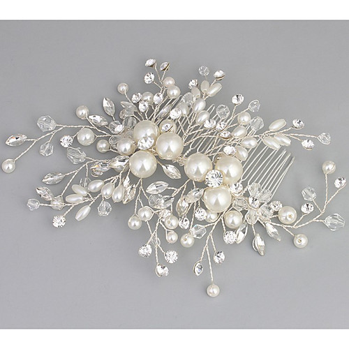 

Crystal / Imitation Pearl / Alloy Hair Combs with Crystal / Imitation Pearl 1 PC Wedding Headpiece