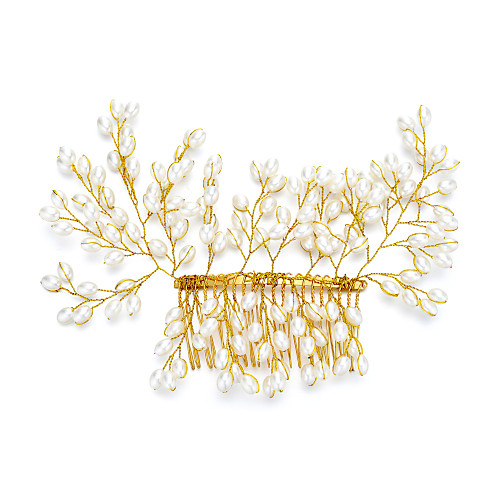 

Pearl / Alloy Hair Combs with Pearl 1 Piece Wedding Headpiece