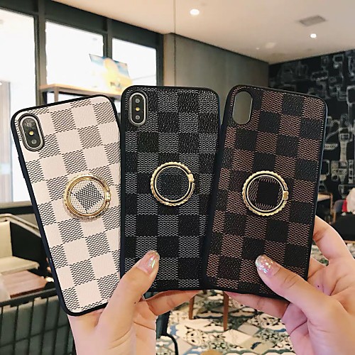 

Case For Apple iPhone 11 / iPhone 11 Pro / iPhone 11 Pro Max Ring Holder Back Cover Tile PU Leather / TPU