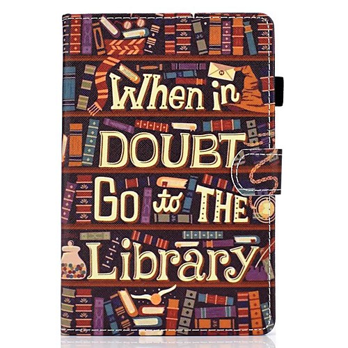 

Case For Apple iPad Air / iPad 4/3/2 / iPad (2018) Card Holder / with Stand / Pattern Full Body Cases Word / Phrase PU Leather / TPU