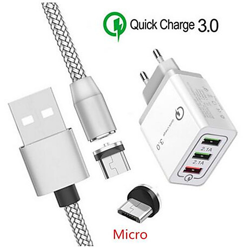 

Magnetic Micro USB Cable For Samsung Galaxy J7 J5 J3 J4 Huawei Y5 Y6 LG G3 Stylo 3 Oppo A7 android Phone QC 3.0 USB Fast charger