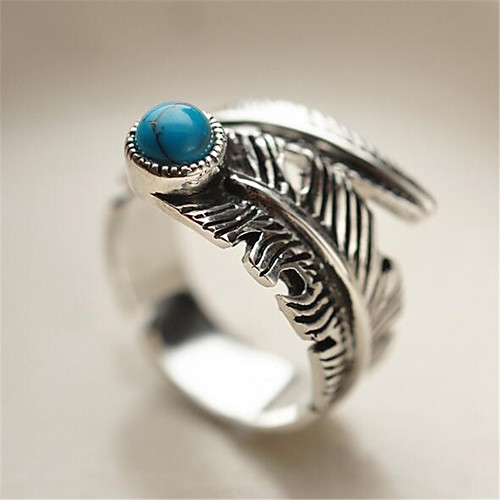 

Open Ring Classic Silver Copper Silver Plated Precious Feather Fashion Vintage 1pc Adjustable / Men's / Adjustable Ring