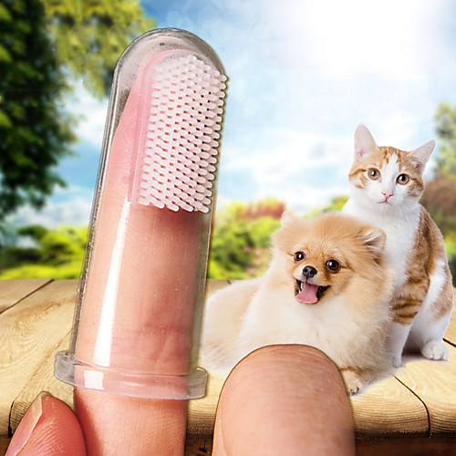 

Dog Cat Brushes Full Body Silicone Dog Clean Supply Soft Pet Grooming Supplies Transparent 10-Pack