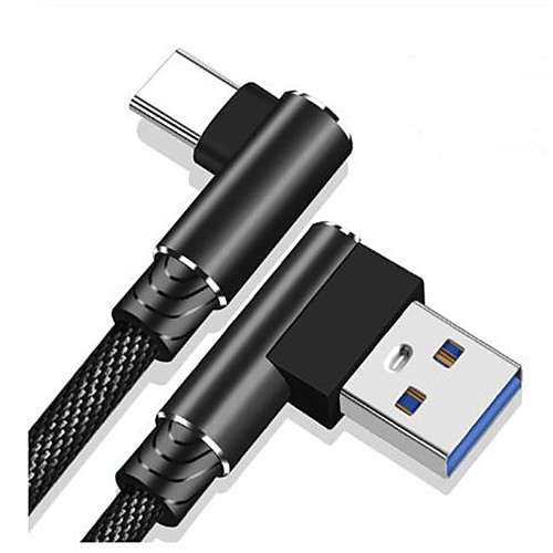 

2.4A USB Type C Cable 3M 2M 90 degree Fast Charging usb c Cable for Xiaomi mi9 Samsung s9 s8 oneplus 6 Type-c USB-C Devices