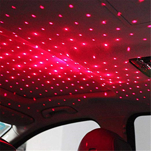 

1pcs LED Car Roof Star Night Light Projector Atmosphere Galaxy Lamp USB Decorative Lamp Adjustable Multiple Lighting Effects