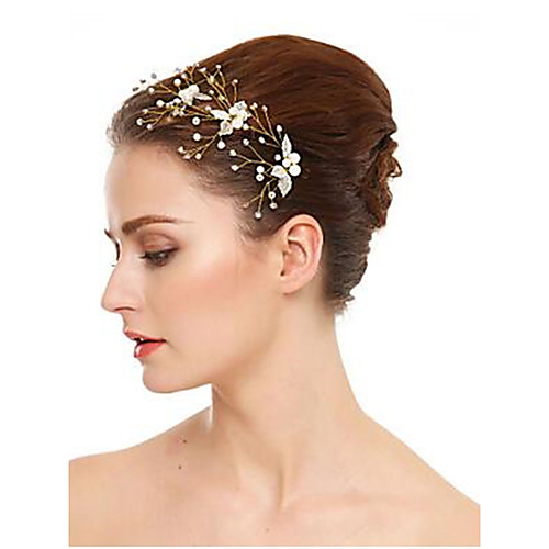 

Imitation Pearl / Rhinestone / Alloy Hair Pin with Rhinestone / Imitation Pearl 1 Piece Wedding Headpiece