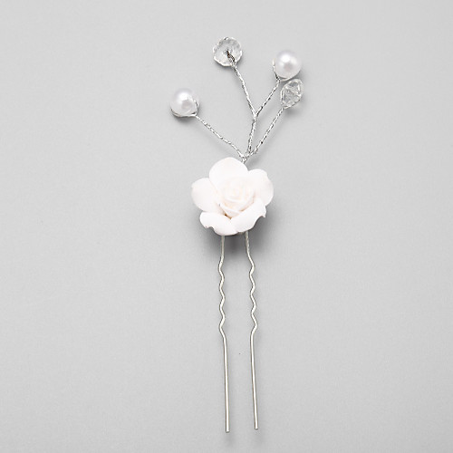 

Crystal / Imitation Pearl / Alloy Hair Pin with Crystal / Imitation Pearl 1 Piece Wedding Headpiece