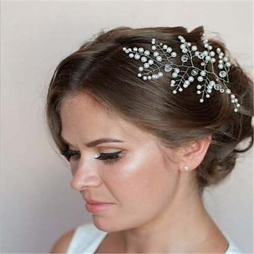 

Crystal / Imitation Pearl / Alloy Headdress with Crystal / Imitation Pearl 1 Piece Wedding Headpiece