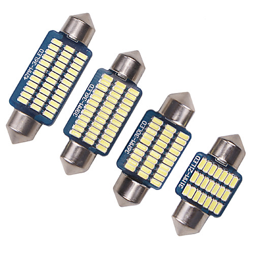 

4pcs Car C5W Canbus 31/36/39/41MM 3014 21/30/36Led error free Interior reading Light Clearance Bulbs Auto plate Lamp white 12V