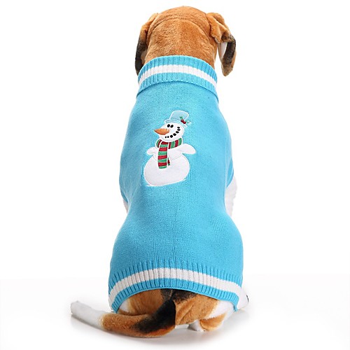 

Dog Sweater Puppy Clothes Snowflake Embroidered Casual / Daily Sweet Winter Dog Clothes Puppy Clothes Dog Outfits Blue Costume for Girl and Boy Dog Acrylic Fibers XXS XS S M L XL