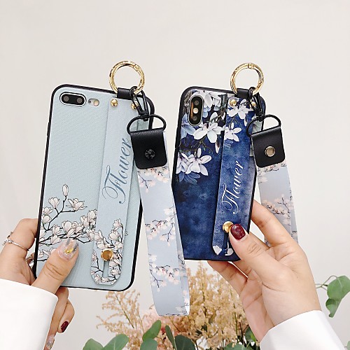 

Huawei P30 Pro Mobile Phone Case P20 New White Magnolia Wristband Mate20X Soft Shell With Lanyard Glory 20 All-inclusive Anti-fall Personality Bracket