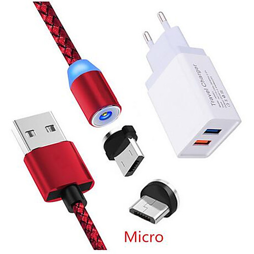 

Magnetic Micro USB Charge Cable Honor 8A 8X Meizu V8 M6 M5S QC 3.0 Fast charger For Samsung A7 J2 A6 Asus Zenfone 3 Max ZC520TL
