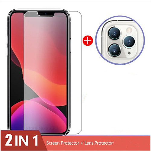 

2lin1 Camera Glass For iphone 11 pro max Screen Protector Lens Glass for iphone X XS max XR 7 8 6 6S plus protective Glass