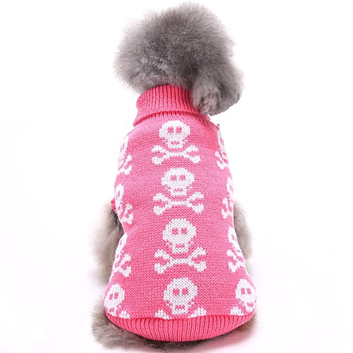 

Dog Sweater Skull Casual / Daily Halloween Winter Dog Clothes Puppy Clothes Dog Outfits Black Pink Gray Costume for Girl and Boy Dog Acrylic Fibers XS S M L XL XXL