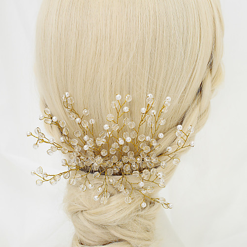 

Crystal / Imitation Pearl / Alloy Hair Combs with Crystal / Imitation Pearl 1 Piece Wedding Headpiece