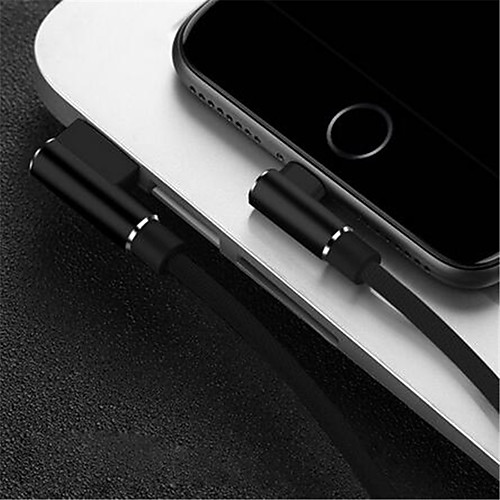 

1M 90 Degree USB Data Charger Fast Cable for iPhone X XR XS MAX 5 5S SE 6 S 6S 7 8 Plus iPad Phone Origin long Cord Charge