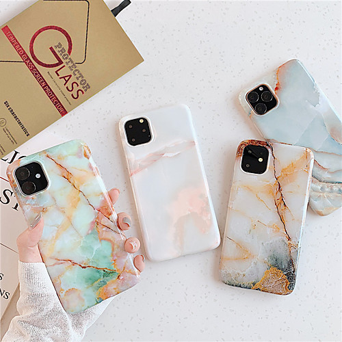 

Case With Screen Protector For Apple iPhone 11 / iPhone 11 Pro / iPhone 11 Pro Max Dustproof / IMD Back Cover Marble TPU for iPhone 7 / 7 P / 8 / 8 P/ 6 /6 Plus / X/XS/XR/XS MAX