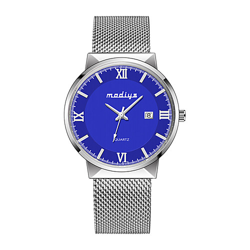

Men's Steel Band Watches Quartz Stainless Steel Silver 30 m Water Resistant / Waterproof Calendar / date / day Chronograph Analog New Arrival Minimalist - Black Brown Blue One Year Battery Life