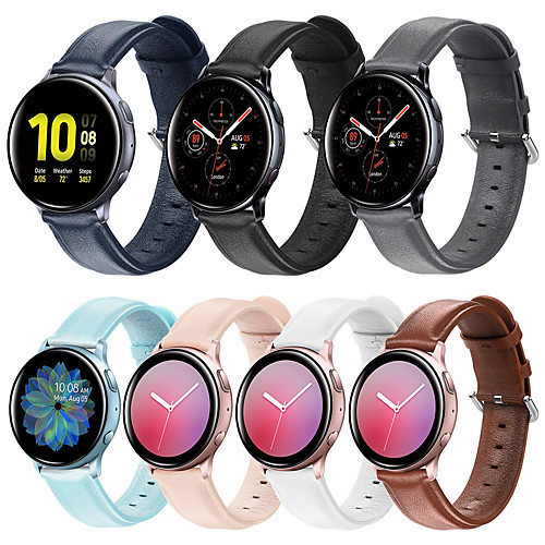 

HOT Genuine Leather Strap For Samsung Galaxy Watch Active 2/Galaxy Watch 42mm/Galaxy Watch Active Band Smart Watchband Bracelet Band Quick Fit Belt