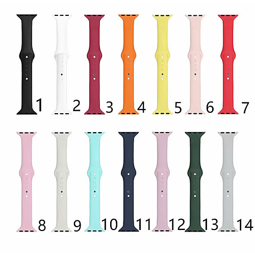 

Watch Band for Apple Watch Series 6 SE 5 4 3 2 1 Apple Classic Buckle Silicone Wrist Strap