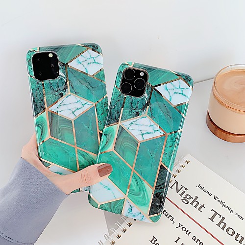 

Case For Apple iPhone 11 / iPhone 11 Pro / iPhone 11 Pro Max Plating / IMD / Pattern Back Cover Marble TPU