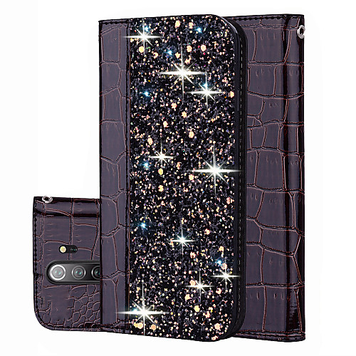 

Case For Xiaomi Honor 8 Pro / Xiaomi Redmi Note 6 / Redmi Note 7 Card Holder / Glitter Shine Full Body Cases Solid Colored / Glitter Shine PU Leather