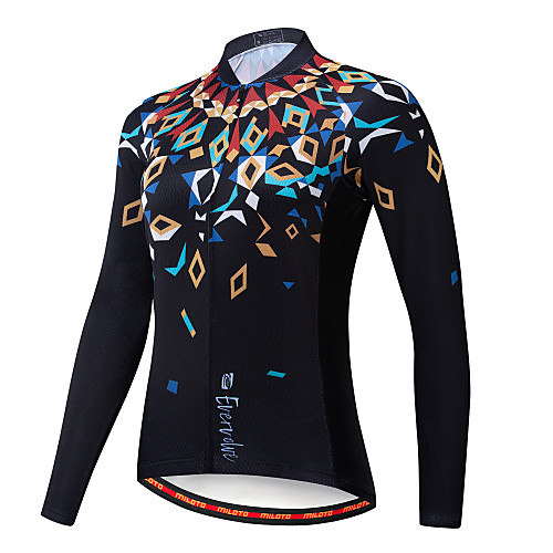 

Women's Long Sleeve Cycling Jersey Winter Fleece Lycra Violet White Black Bike Jersey Mountain Bike MTB Road Bike Cycling Fleece Lining Warm Quick Dry Sports Clothing Apparel / Stretchy / Athletic