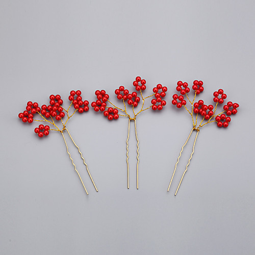 

Imitation Pearl Hair Pin with Imitation Pearl 3 Pieces Wedding Headpiece
