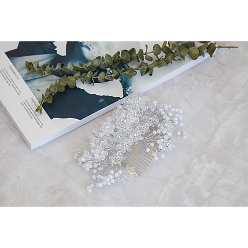 

Crystal / Rhinestone / Alloy Hair Combs with Rhinestone / Crystal 1 Piece Wedding Headpiece