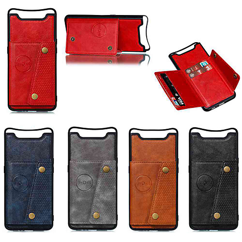 

Case For Samsung Galaxy Galaxy A7(2018) / Galaxy A10(2019) / Galaxy A30(2019) Card Holder / with Stand Back Cover Solid Colored PU Leather