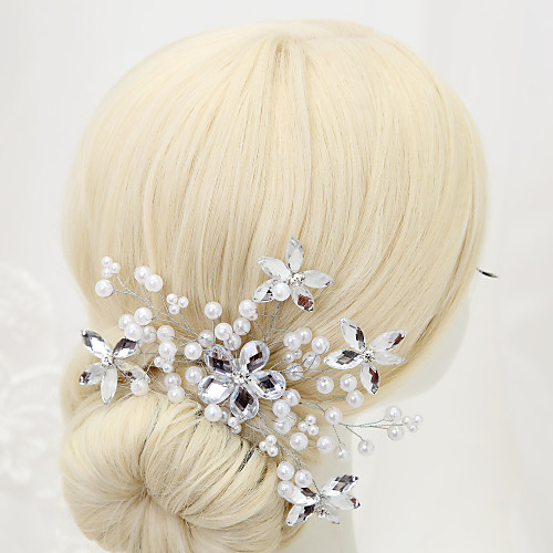

Imitation Pearl / Paillette Headdress with Imitation Pearl / Paillette 1 Piece Wedding Headpiece