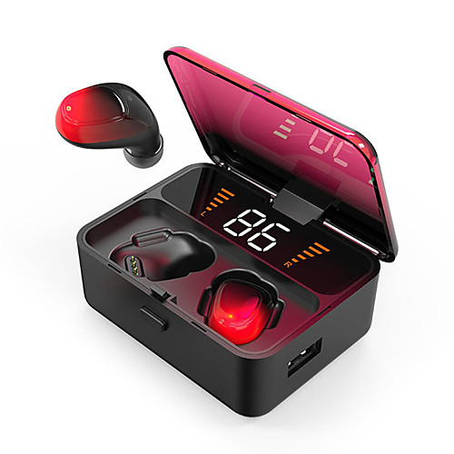 

LITBest ES01 TWS True Wireless Earbuds Sports Fitness Headphone with 2000mAh Power Bank LED Display Touch Control Auto Pairing Bluetooth 5.0 for Android iOS etc