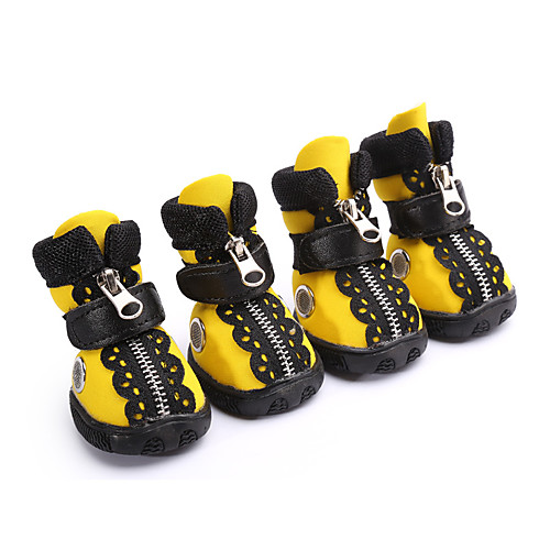 

Dog Boots / Shoes Sneaker Animal For Pets Other Leather Type Yellow