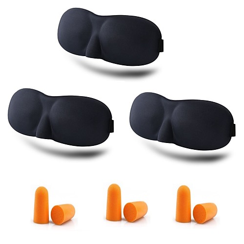 

3set EyeShade Sleeping Eye Mask Cover Eyepatch Blindfolds Eyeshade Health Sleep Shield Light Goggles Earplugs