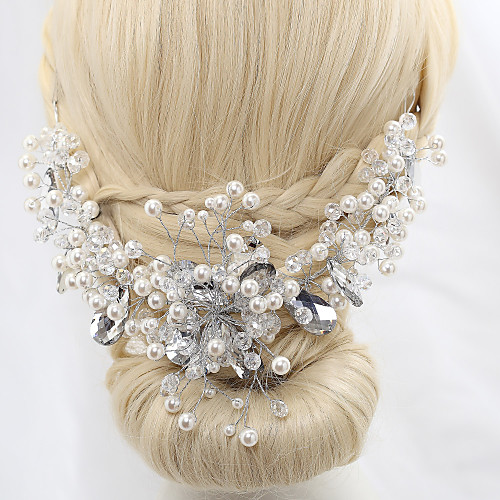 

Crystal / Imitation Pearl Headdress with Crystal / Imitation Pearl 1 Piece Wedding Headpiece