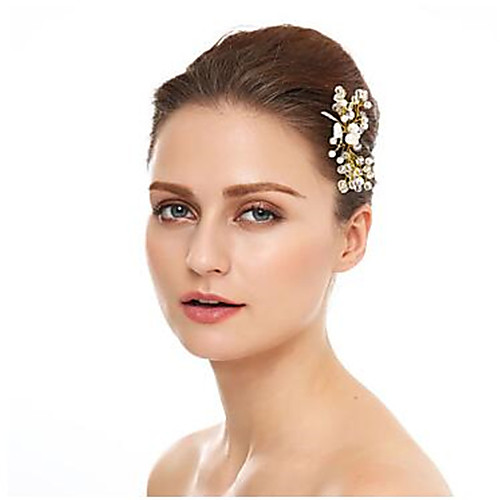 

Crystal / Imitation Pearl / Alloy Hair Pin with Crystal / Imitation Pearl 1 Piece Wedding Headpiece