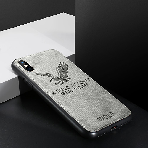 

Case For Apple iPhone XS / iPhone XR / iPhone XS Max Shockproof / Ultra-thin / Pattern Back Cover Word / Phrase / Animal PU Leather / TPU