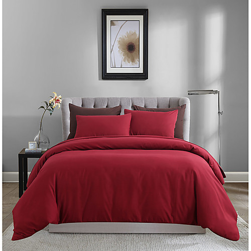 

Duvet Cover Sets Solid Colored Polyester / Polyamide Reactive Print 3 PieceBedding Sets