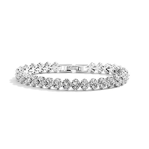 

Women's Tennis Bracelet Crystal Bracelet Braided Stylish European Bridal Italian everyday Alloy Bracelet Jewelry Rose Gold / Silver For Wedding Prom